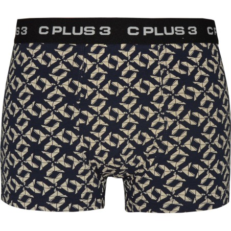 Bokserki męskie C+3 VBE-695 BlockForm czarne z beżem – premium