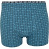 Bokserki męskie C+3 VBE-334 turkusowe w kratkę – premium