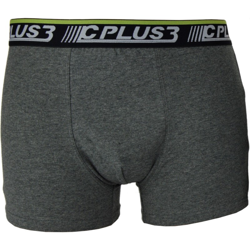 Bokserki męskie C+3 VBE-654 szary melanż sportowe z logo