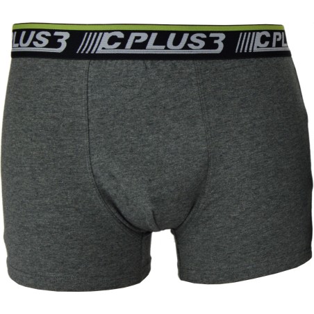 Bokserki męskie C+3 VBE-654 szary melanż sportowe z logo