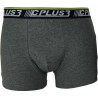 Bokserki męskie C+3 VBE-654 szary melanż sportowe z logo