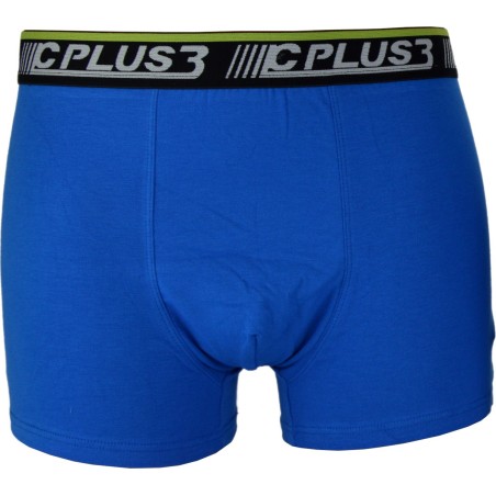 Bokserki męskie C+3 VBE-654 niebieskie sportowe z logo