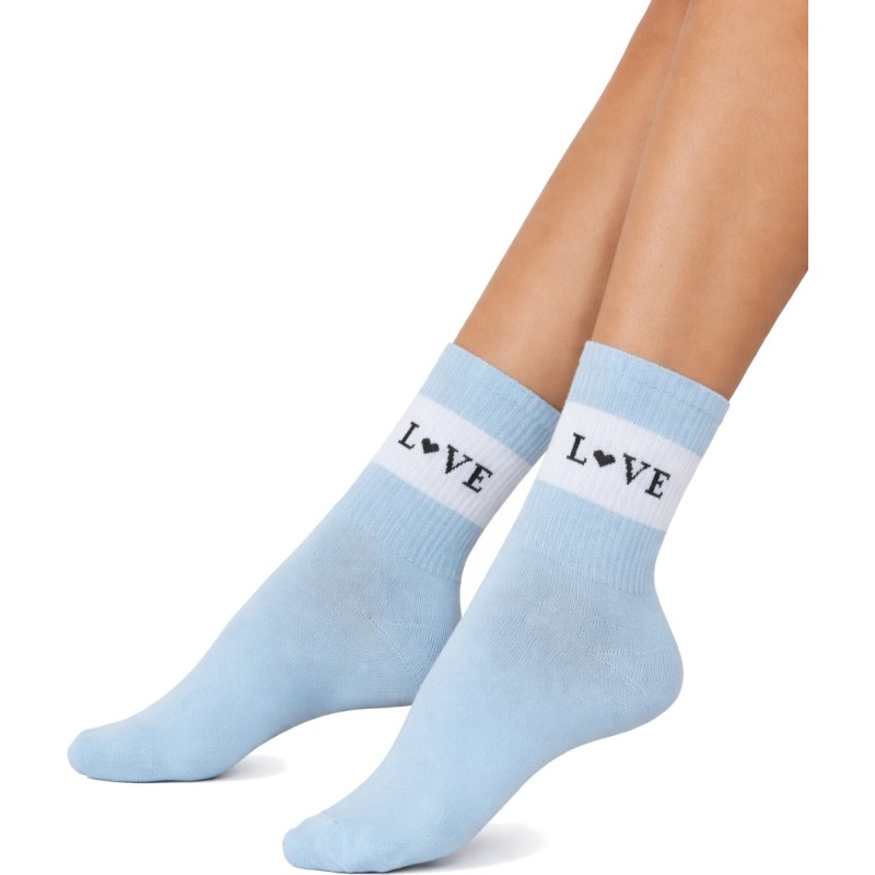 Skarpety wzorzyste Milena LOVE Blue 37-41