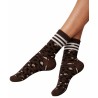 Skarpety damskie Milena brązowa panterka 37–41