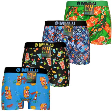 Bokserki męskie MULU – zestaw 4 szt. | bawełna 95%