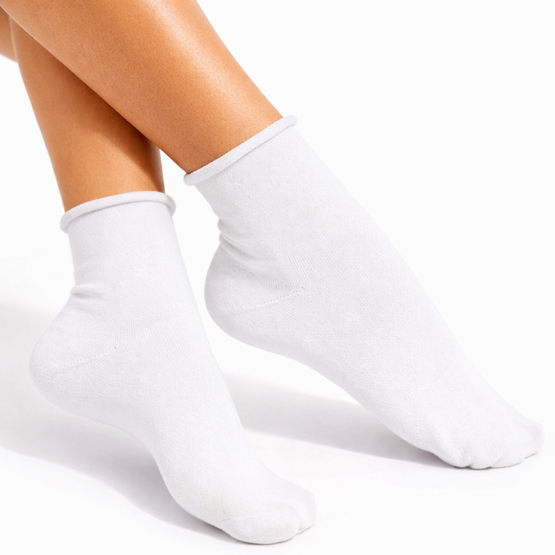 Skarpety Milena FIT bezuciskowe białe 37-41 bawełna 75%