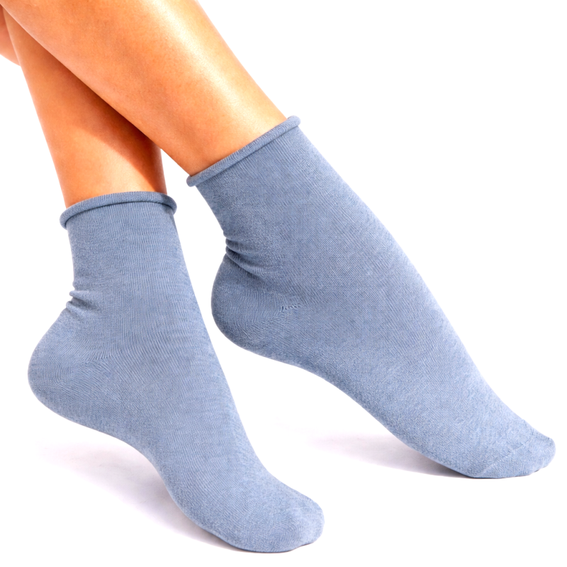 Skarpety Milena FIT bezuciskowe jasnoniebieskie 37-41