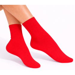Skarpety damskie Milena FIT czerwone 37-41 bawełniane