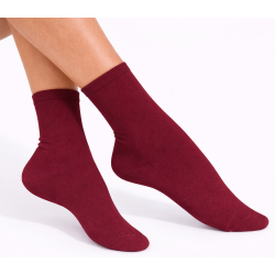 Skarpety damskie Milena FIT bordo 37-41 bawełniane