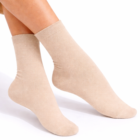 Skarpety damskie Milena FIT beż 37-41 bawełniane