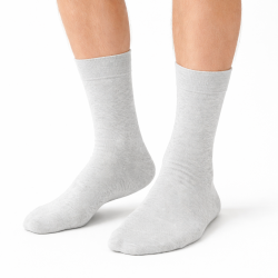 POLSKIE Skarpety garniturowe Milena jasny melanż – eleganckie bawełniane