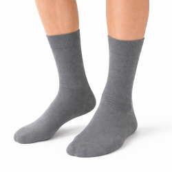 POLSKIE Skarpety garniturowe Milena ciemny melanż – eleganckie bawełniane