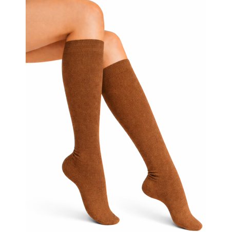 Podkolanówki damskie Milena karmelowe 37–41 – bawełna