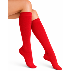 Podkolanówki damskie bawełniane Milena czerwone 37-41