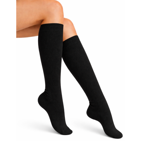 Podkolanówki damskie bawełniane Milena czarne 37-41