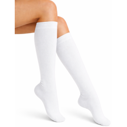 Podkolanówki damskie bawełniane Milena białe 37-41