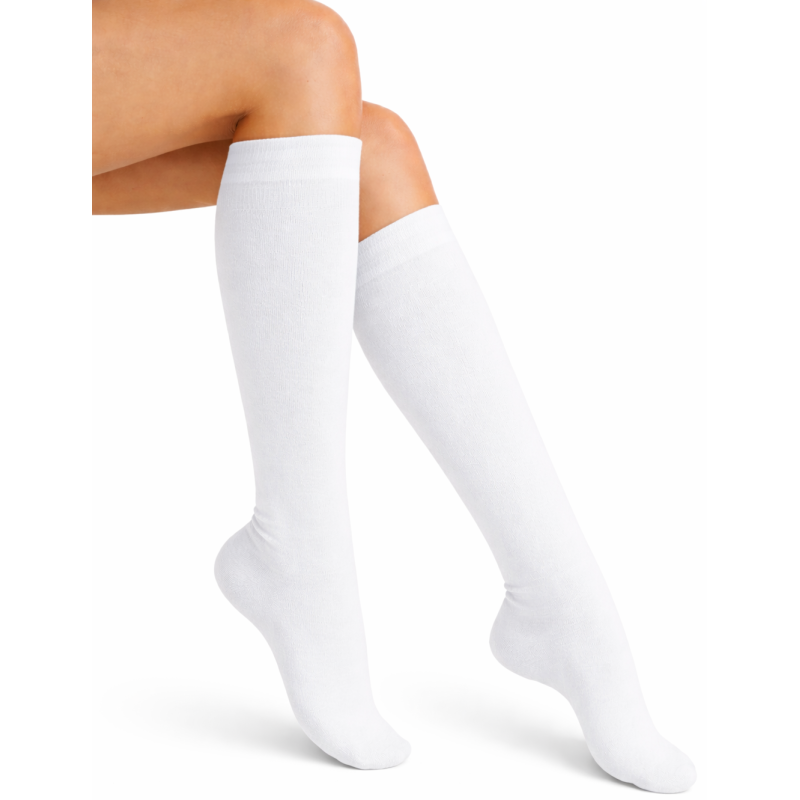 Podkolanówki damskie bawełniane Milena białe 37-41