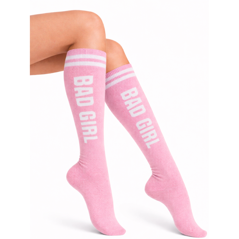 Podkolanówki damskie BAD GIRL różowe Milena 37-41