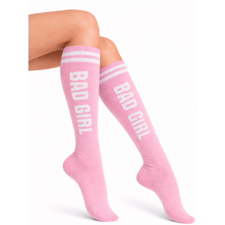 Podkolanówki damskie BAD GIRL różowe Milena 37-41