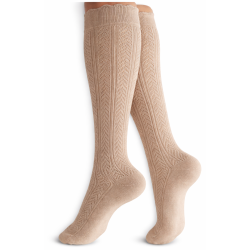 Podkolanówki damskie ażurowe Milena beżowe 37-41
