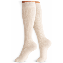 Podkolanówki damskie ażurowe Milena ecru 37-41