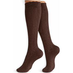 Podkolanówki damskie ażurowe Milena cappuccino 37-41