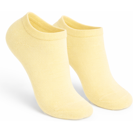 Stopki damskie bawełniane żółte gładkie Aura.Via
