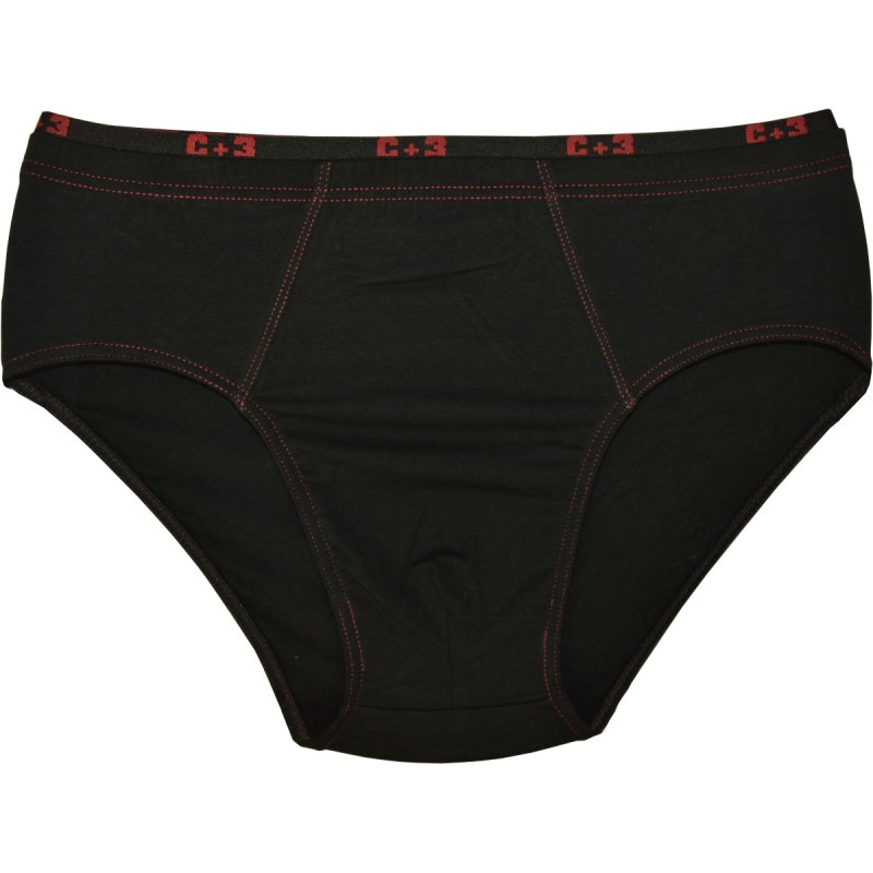 Slipy męskie C+3 Premium SME-052 czarne bawełna 95%