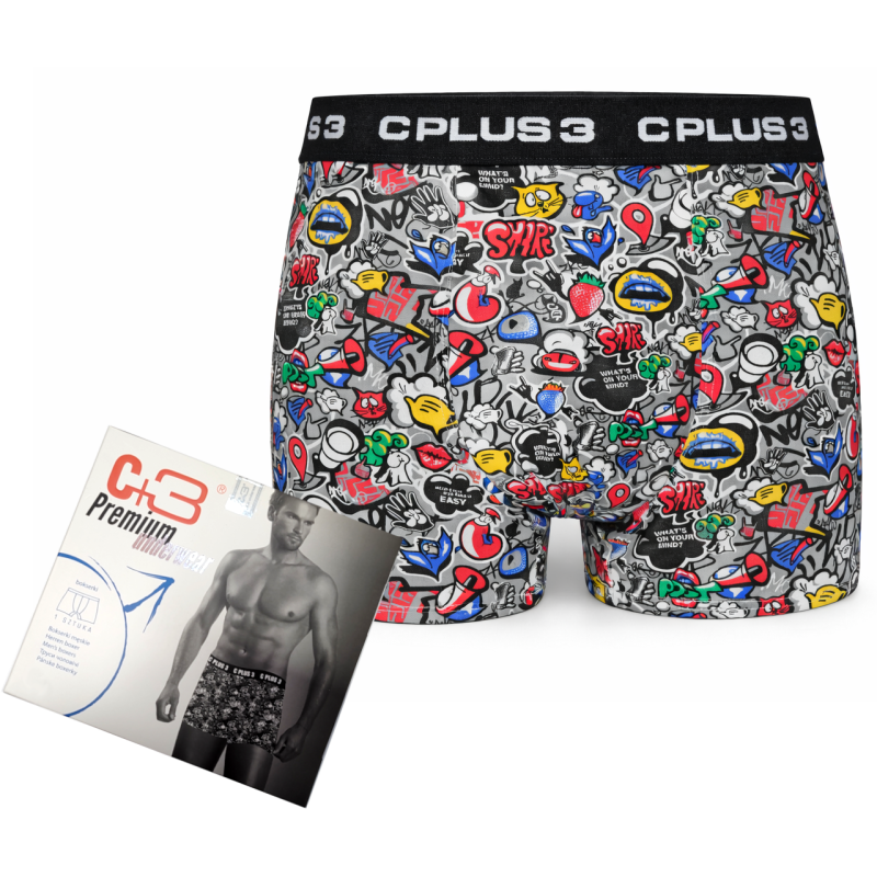 Bokserki C+3 Premium Urban Icons VBE-727 bawełna
