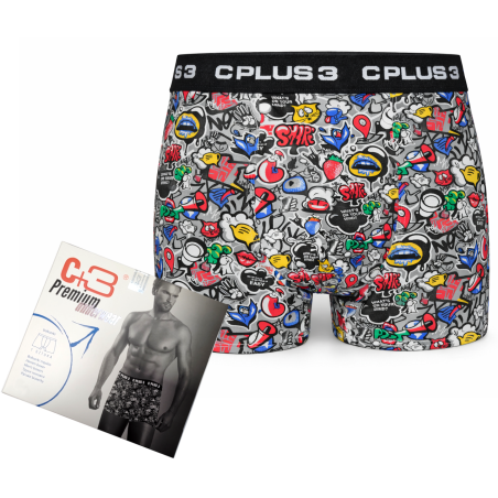 Bokserki C+3 Premium Urban Icons VBE-727 bawełna