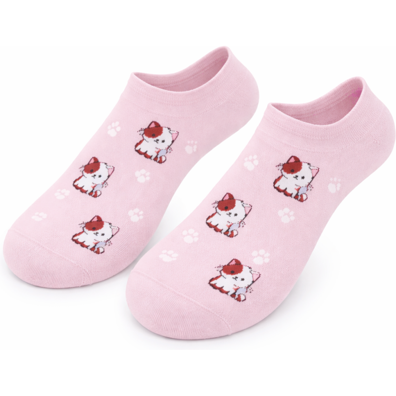 Stopki damskie kotki Milena różowe bawełniane 37-41