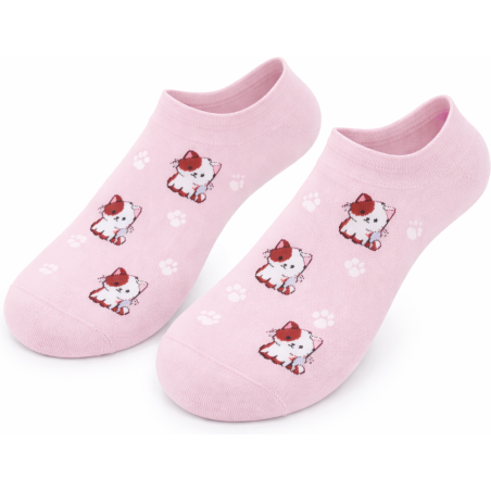Stopki damskie kotki Milena różowe bawełniane 37-41