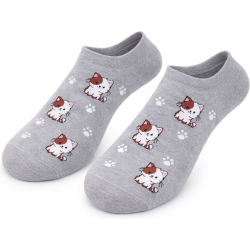 Stopki damskie kotki Milena szare bawełniane 37-41