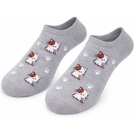 Stopki damskie kotki Milena szare bawełniane 37-41