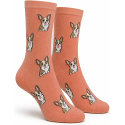 Skarpety damskie corgi Milena koralowe bawełniane 37-41