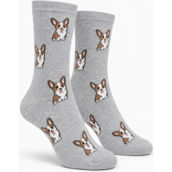 Skarpety damskie corgi Milena szare bawełniane 37-41