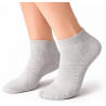 Jasnoszare skarpety damskie Aura.Via krótkie bawełniane gładkie
