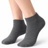 Ciemnoszare skarpety damskie Aura.Via krótkie bawełniane