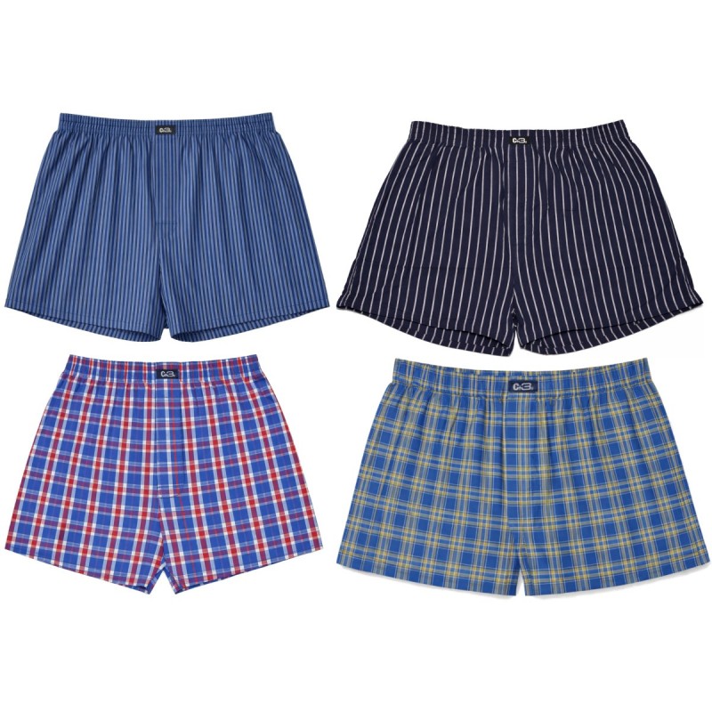 Bokserki męskie C+3 4 szt bawełniane luźne przewiewne