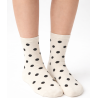 Skarpety damskie w kropki Milena ecry bawełniane 37-41