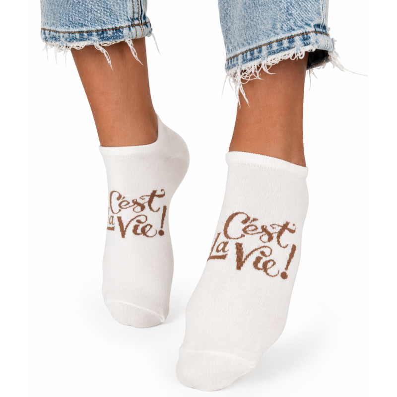 Stopki damskie Milena C’est La Vie ecru 37-41 wzorzyste