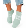 Stopki damskie Milena C’est La Vie miętowe 37-41 napis