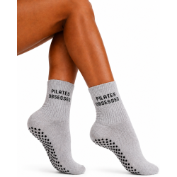 Skarpety Milena ABS 37-41 szare Pilates Obsessed