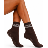 Skarpety Milena ABS 37-41 brązowe Pilates Obsessed