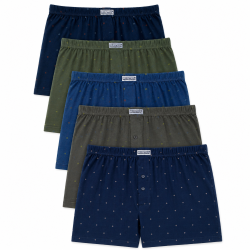 Bokserki męskie Cotton World 5 szt. 100% bawełna luźne