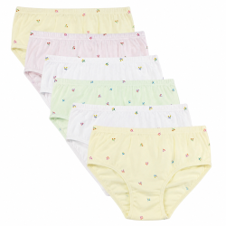 Majtki damskie Cotton World figi 6 szt. 100% bawełna wysokie