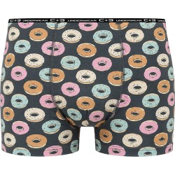Bokserki męskie C+3 Premium Donuty VBE-762 szare