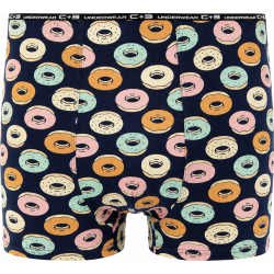 Bokserki męskie C+3 Premium Donuty VBE-762 granatowe